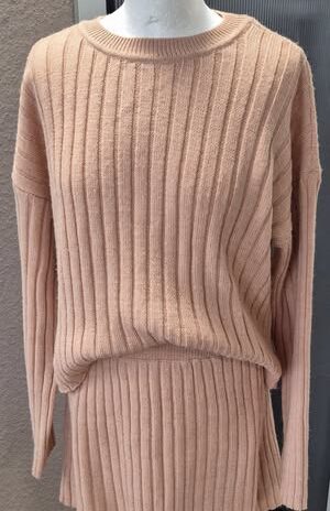 Strick 2-Teiler “ Mango “ Größe 36 in Peach Rock elastischer Bund