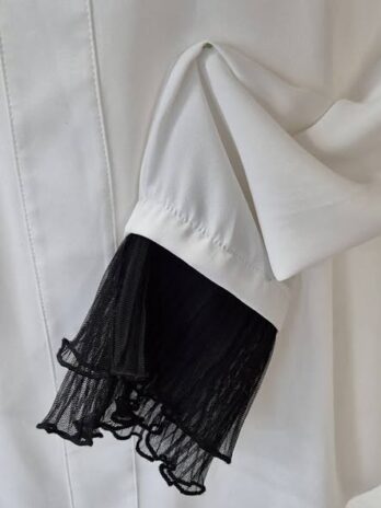 Bluse “ Paolo Casalini “ Größe 38 in Offwhite/Schwarz