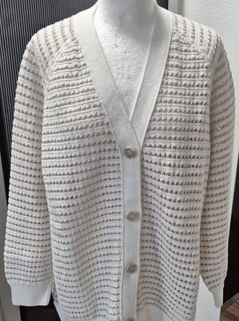 Strickweste “ Marc O` Polo Denim “ Größe 44 in Offwhite/Beige