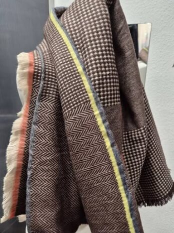 Tuch “ Made in Italy “ Größe OS in Braun/Beige gemustert Bunte Streifen