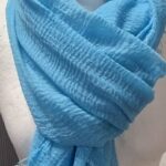 Pashmina “ Made in Italy “ in Türkis 50% Viscose 50% Baumwolle