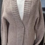 Strickweste “ Tom Tailor “ Größe 36 in Rosa/Grau gemustert verschlusslos