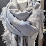 Schal “ Made in Italy “ Größe OS in Hellblau/Hellgrau kariert