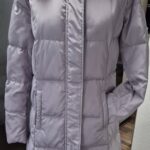 Steppmantel “ Bingdao “ Größe 36 in Hellgrau abnehmbare Kapuze