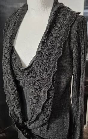 Pulli “ Anyse “ Größe 38 in Anthrazitgrau/Silber/Lurex 55% Viscose 20% Wolle