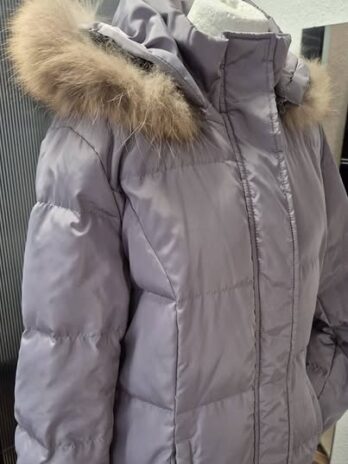 Steppmantel “ Bingdao “ Größe 36 in Hellgrau abnehmbare Kapuze