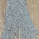 Handschuhe “ No Name “ Größe M in Silber/Lurex