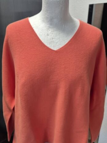 Pulli “ Hearts & More “ Größe 40 in Orange 100% Baumwolle