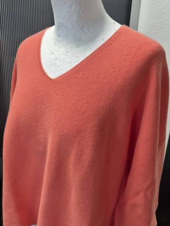 Pulli “ Hearts & More “ Größe 40 in Orange 100% Baumwolle