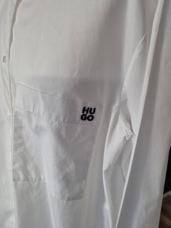 Bluse “ Hugo Boss “ Größe 38 in Weiß Baumwolle