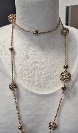 Kette “ Bijou Brigitte “ in Gold/Kugeln