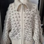 Strickweste “ Marccain “ Größe 38 (N3) in Offwhite/Beige 45% Wolle 30% Alpaka