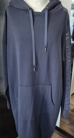 Sweaterkleid mit Kapuze “ Comma “ Größe 44 in Dunkelblau 50% Modal