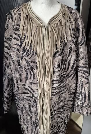 Jacke “ Marc Aurel “ Größe 42 in Schlamm/Beige/Schwarz