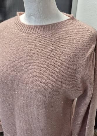 Pulli “ Made in Italy “ Größe 38 in Rosa/Silber/Lurex