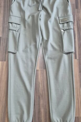 JoggPants “ Monari “ Größe 36 in Khaki elastischer Bund 38% Viscose