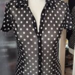 Bluse “ Comma “ Größe 36 in Schwarz/Weiß getupft