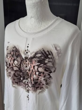Shirt “ Gerry Weber “ Größe 38 in Offwhite/Print Viscose