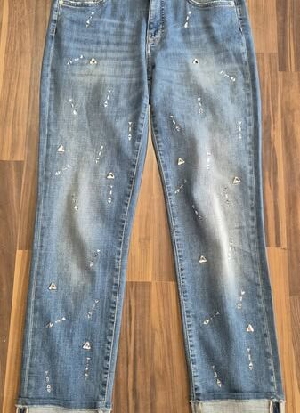 Jeans “ Marccain Sports “ Größe 36 (N2) in Blau bestickt 91% Baumwolle