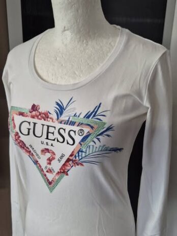 Shirt “ Guess “ Größe 36 in Weiß/Print Viscose