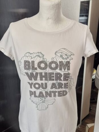 Shirt “ Comma “ Größe 36 in Weiß/Grau/Print Viscose