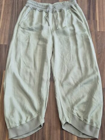 Hose “ European Culture By David Peppicelli “ Größe 36 in Khaki elastischer Bund 7/8 Länge