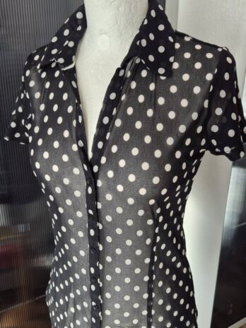 Bluse “ Comma “ Größe 36 in Schwarz/Weiß getupft