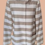 Mantel “ Comma “ Größe 38 in Beige/Offwhite gestreift 27% Viscose