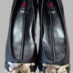 Ballerinas “ Högl “ Größe 38 in Schwarz/Gold Leder NEU!