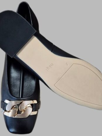 Ballerinas “ Högl “ Größe 38 in Schwarz/Gold Leder NEU!