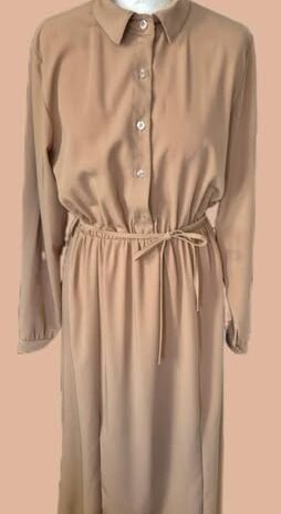 Hemdblusenkleid “ New Collection “ Größe 38 in Camel