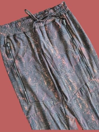 Hose “ Benedikt By Jones “ Größe 40 in Olivgrün/Terracotta gemustert elastischer Bund