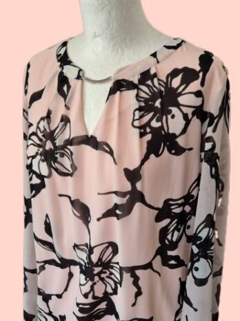Bluse “ S. Oliver Black Label “ Größe 36/38 in Rosa/Schwarz/Floral gemustert