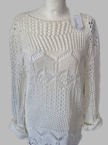 Grobstrickpulli “ Jones “ Größe 38/40 in Weiß NEU!