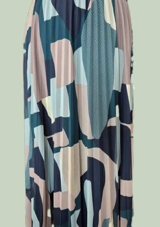 Plisseerock “ Tom Tailor “ Größe 36 in Dunkelgrün/Mintgrün/Gelb/Mocca/Dunkelblau gemustert elastischer Bund