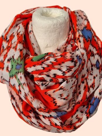 Loop “ S. Oliver “ in Orange/Grün/Blau gemustert