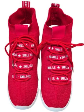 Sneakers “ A.D.K. “ Größe 40 in Rot/Weiß/Textil