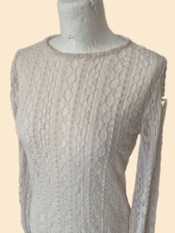 Shirt “ S. Oliver “ Größe 36 in Offwhite/Spitze