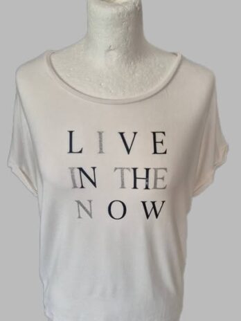 Shirt “ S. Oliver “ Größe 36 in Offwhite/Schwarz/Silber/Print Viscose