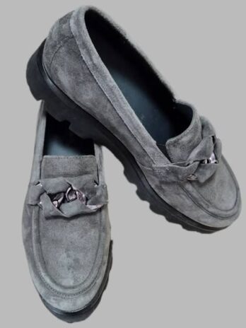 Loafers “ Sioux “ Größe 39 in Anthrazitgrau/Leder