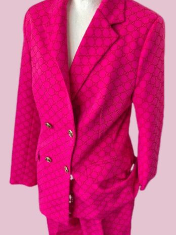 Hosenanzug “ MC Mateys “ Größe 38 in Pink gemustert Hose elastischer Bund 70% Viscose