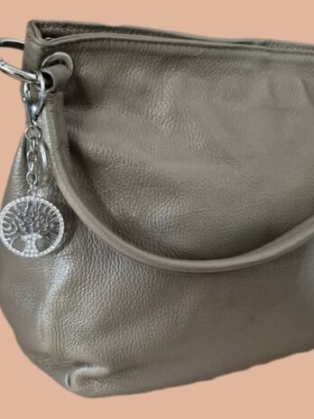 Tasche “ Made in Italy “ in Schlamm/Leder Breite ca 34cm Höhe ca 29cm