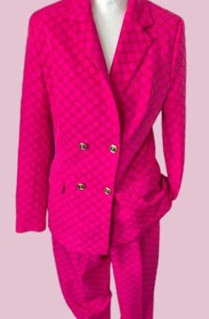 Hosenanzug “ MC Mateys “ Größe 38 in Pink gemustert Hose elastischer Bund 70% Viscose