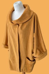 Jacke “ Made in Italy “ Größe 38/40 in Currygelb/Waschleder