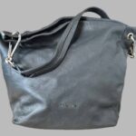 Tasche “ Lasocki “ in Anthrazitgrau/Leder Breite ca 39cm Höhe ca 34cm