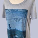 Shirt “ Jones “ Größe 42 in Hellblau/Blau/Print 95% Viscose