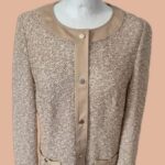 Blazer “ Basler “ Größe 38 in Camel/Offwhite gemustert 96% Baumwolle