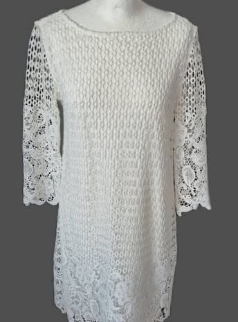 Kleid “ S. Oliver “ Größe 40 in Weiß/Spitze