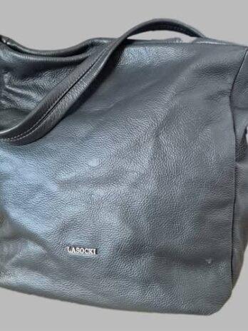 Tasche “ Lasocki “ in Anthrazitgrau/Leder Breite ca 39cm Höhe ca 34cm