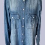 Jeansbluse “ Susy Mix “ Größe 38 in Blau 100% Baumwolle